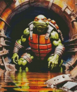 teenage mutant ninja turtles michelangelo Diamond With Numbers