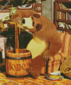 The Bear Eating Honey Diamond Painting