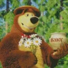 The Bear With Honey Diamond Painting