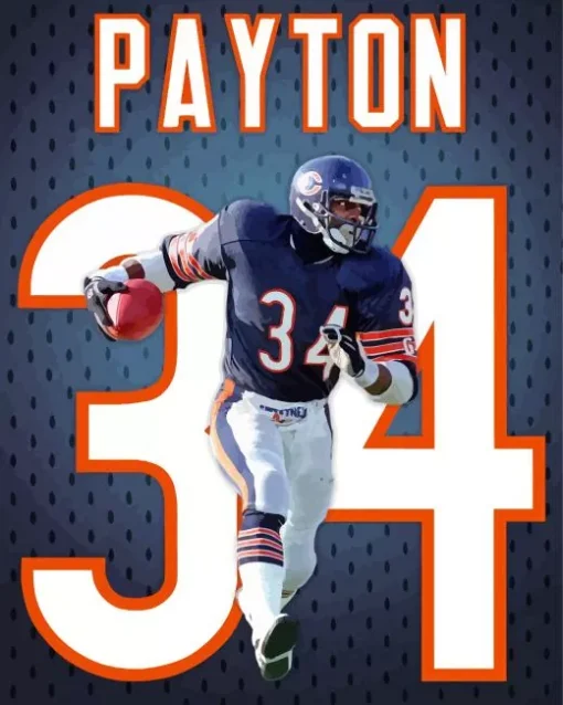 walter payton chicago bears player Diamond By Numbers