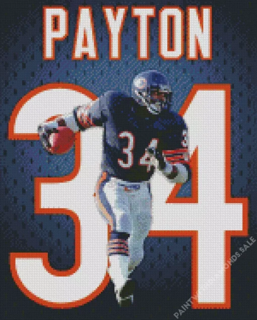 walter payton chicago bears player Diamond Paintings