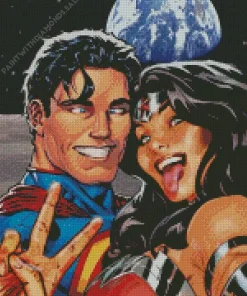 Wonder Woman And Superman Diamond Painting