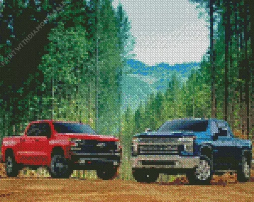 2021 Chevrolet Silverado Trucks Diamond Painting