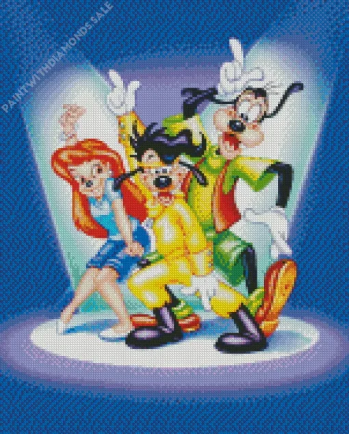 A Goofy Movie Characters Dancing Diamond Painting