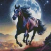 Arabian Horse And Moon Diamond Painting