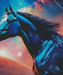 Arabian Horse In Space Diamond Painting