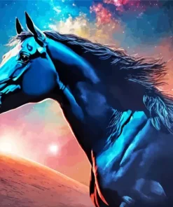 Arabian Horse In Space Diamond Painting