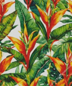 Bird Of Paradise Leaves Diamond Painting