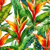 Bird Of Paradise Leaves Diamond Painting