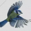 Blue Tit Flying Diamond Painting