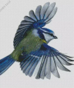 Blue Tit Flying Diamond Painting