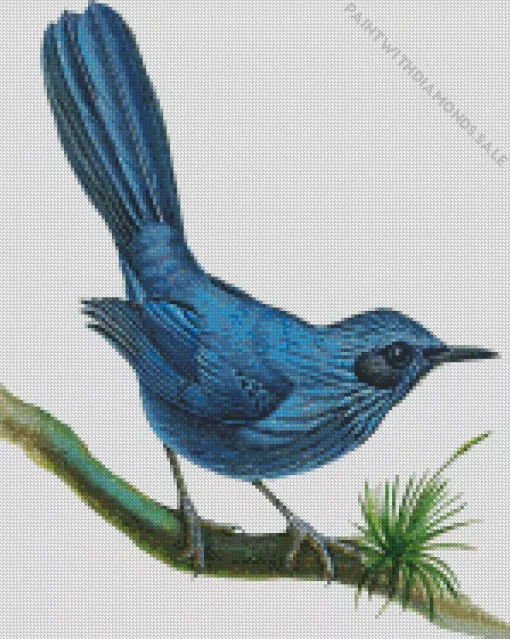 Blue Mockingbird Art Diamond Painting