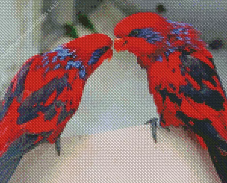 Blue streaked lory birds Diamond Dotz Blue Streaked Lory Birds Diamond Painting