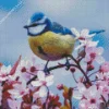 Blue Tit And Blossom Diamond Painting