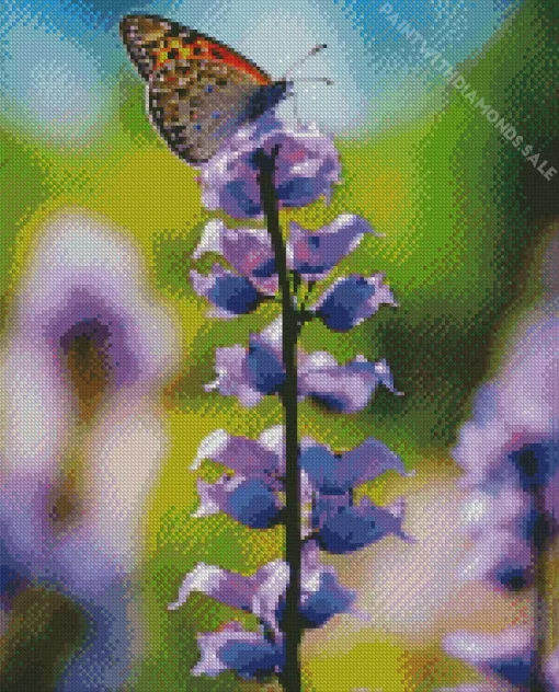 Bluebonnet And Butterfly Diamond Painting