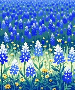 Bluebonnet Field Diamond Painting