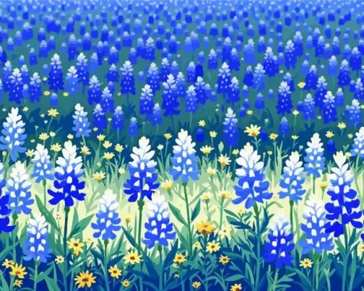 Bluebonnet Field Diamond Painting