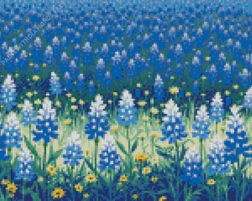 Bluebonnet Field Diamond Painting