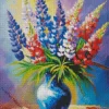 Bluebonnet Vase Art Diamond Painting