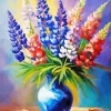 Bluebonnet Vase Art Diamond Painting