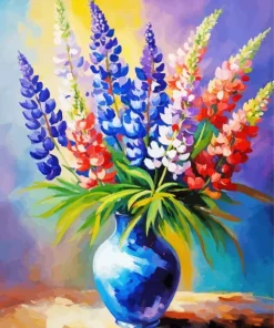 Bluebonnet Vase Art Diamond Painting