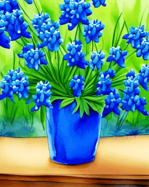 Bluebonnets In A Vase Diamond Paints Bluebonnets In A Vase Diamond Painting