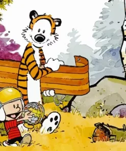 Calvin And Hobbes Animation Diamond Painting