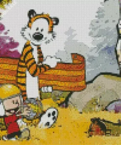 Calvin And Hobbes Animation Diamond Painting