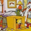 Calvin And Hobbes Cartoon Characters Diamond Painting