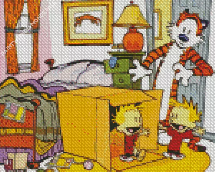 Calvin And Hobbes cartoon characters Diamond Dotz Calvin And Hobbes Cartoon Characters Diamond Painting