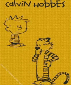 Calvin And Hobbes Cartoon Poster Diamond Painting