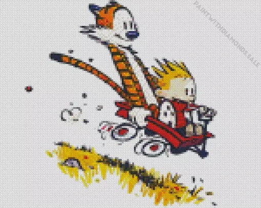 Calvin And Hobbes Characters Diamond Painting