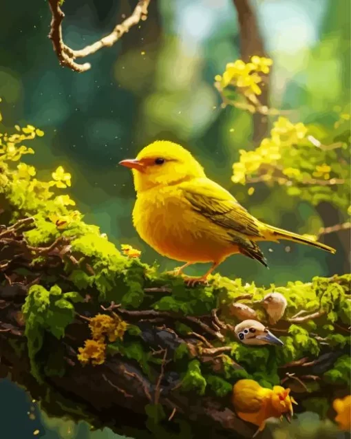 Canary Bird Diamond Painting