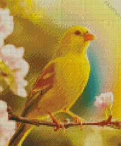 Canary Bird In Sunlight Diamond Painting