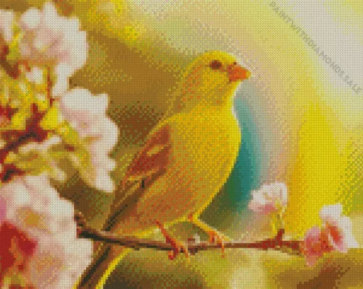 Canary Bird In Sunlight Diamond Painting