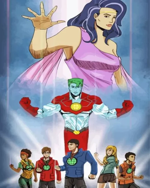 Captain Planet Anime Diamond Painting