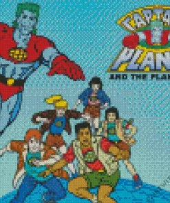 Captain Planet Anime Series Diamond Painting