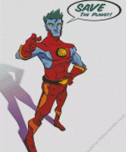 Captain Planet Character Diamond Painting