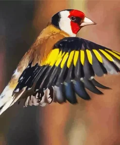 Carduelis Bird Flying Diamond Painting