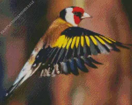 Carduelis Bird Flying Diamond Painting