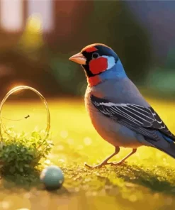 Carduelis Bird In Sunlight Diamond Painting