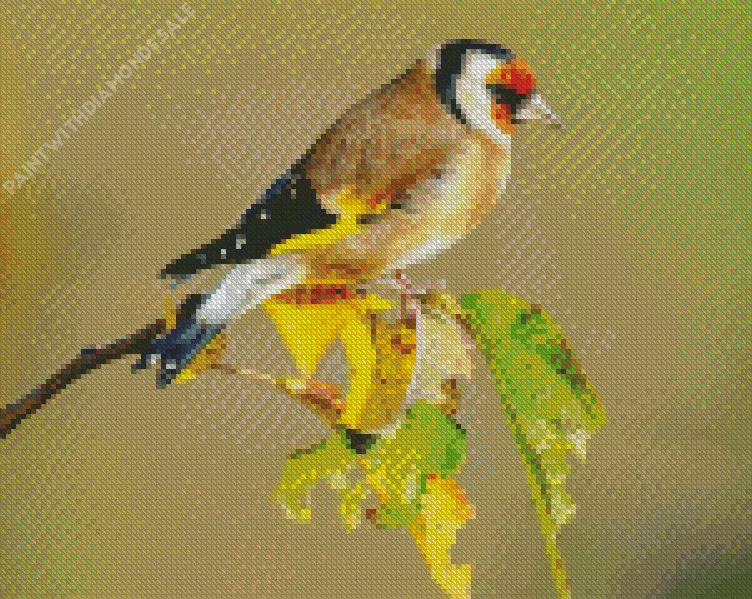 Carduelis Bird on a branch Diamond Paintings Carduelis Bird On A Branch Diamond Painting