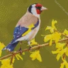 Carduelis Bird On Yellow Flowers Diamond Painting