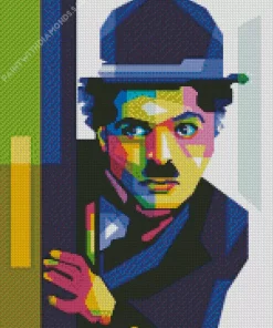 Charlie Chaplin Pop Art Diamond Painting