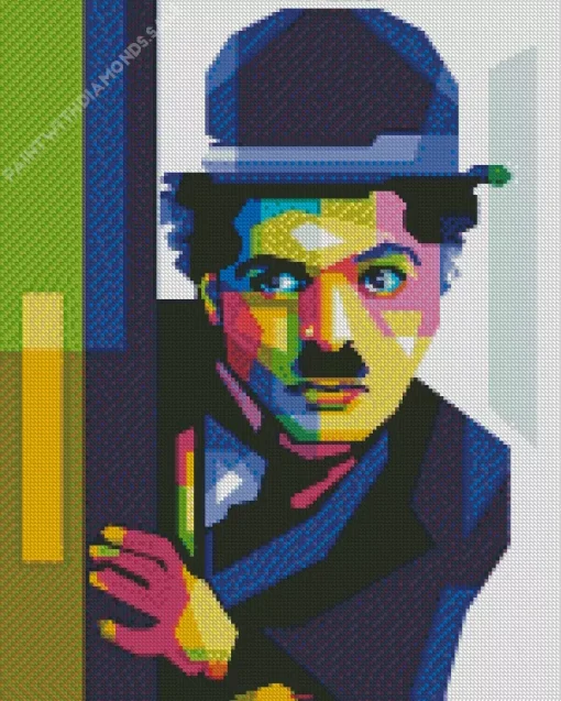 Charlie Chaplin Pop Art Diamond Painting