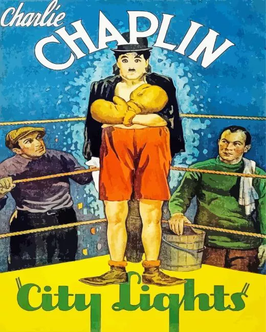 City Lights Charlie Chaplin Diamond By Numbers City Lights Charlie Chaplin Diamond Painting