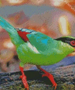 Common Green Magpie Diamond Painting