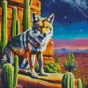 Coyote In Desert Diamond Painting