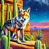 Coyote In Desert Diamond Painting