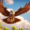 Falcon Flying In The Sky Diamond Painting